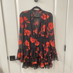 Forever 21 Contemporary edition dress with ruffles and flowers
